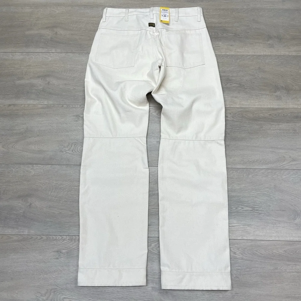 NWT G-Star Raw Elwood 5620 Jean Pants Moto Off White Men Sz 31x32 Duckman